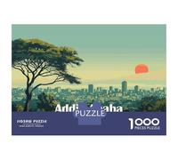 Rompecabezas De 1000 Piezas para Adultos 'Addis Ababa Skyline Rompecabezas Juego De Ingenio Ensamblaje De Patrones Regalos De Cumpleaños Y Únicos 52x38cm/1000pcs