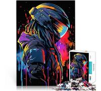 Rompecabezas de 1000 Piezas para Adultos Adicto al Espacio del Arte Pop Juego de Preguntas Adecuado para decoración de Escritorio. 52x38cm