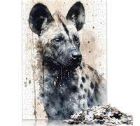 Rompecabezas de 1000 Piezas para Adultos, Adolescentes, con temática de hienas y Risas Salvajes. 1000 Piezas (75 x 50 cm)