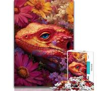 Rompecabezas de 1000 Piezas para Adultos Adolescentes diseño de dragón y Flores Ideal para Juegos educativos Regalos de cumpleaños Arte de Pared 26x38cm