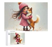 Rompecabezas de 1000 piezas para adultos, adolescentes, invierno, niñas y perros, para adultos, juego práctico, corte de precisión, interacción entre padres e hijos, 1000 piezas