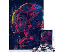 Rompecabezas de 1000 Piezas para Adultos Adolescentes Mujeres fútbol Americano decoración del hogar Juguetes Regalos de cumpleaños Juego Imposible descompresión Intelectual tamaño 38x52cm