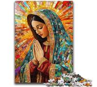 Rompecabezas de 1000 Piezas para Adultos, Adolescentes, Nuestra Señora de Guadalupe orando por y Mayores de 14 años, Juguetes antiestrés, Regalo de cumpleaños de Navidad, 26x38cm