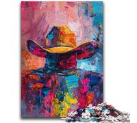 Rompecabezas de 1000 Piezas para Adultos, Adolescentes, Sombrero de Vaquero para Mayores de 14 años, Juguetes antiestrés, Regalo de cumpleaños de Navidad, 50x75cm