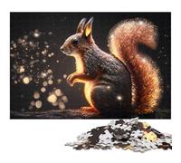 Rompecabezas de 1000 Piezas para Adultos Adorable Ardilla Juego Familiar antiestrés desafío difícil (tamaño 38 x 26 cm)