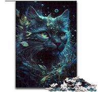 Rompecabezas de 1000 Piezas para Adultos, Adorable Gato Persa de Madera, Navidad y Año Nuevo, Regalo Festivo, 50x75cm, Actividad de Noche de Juegos Familiar Atractiva