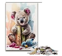 Rompecabezas de 1000 Piezas para Adultos Adorable Koala Rompecabezas de Madera para Adultos y niños Herramienta para aliviar el estrés 75 x 50 cm