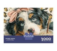 Rompecabezas De 1000 Piezas para Adultos Adorable Puppy with Iced Coffee Rompecabezas para Adultos Juegos De Relajación Análisis Y Lógica Regalos para Amigos Y Familiares 52x38cm/1000pcs