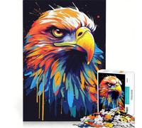Rompecabezas de 1000 Piezas para Adultos: Águila, Ave Espiritual Americana Juego Educativo para ejercitar la Mente y Las Manos, Que fomenta el Amor en la Pareja 50x75cm