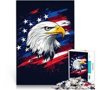 Rompecabezas de 1000 Piezas para Adultos Águila Calva Americana Juguete Educativo para aliviar el estrés Lista de Deseos con Papá Noel 52x38cm