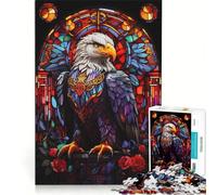 Rompecabezas de 1000 Piezas para Adultos: Águila Colorida Abstracta, Juego Educativo, Entrena tu Cerebro y Tus Manos, Mejora el Amor Entre Parejas 38x52cm