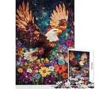 Rompecabezas de 1000 Piezas para Adultos Águila en Flor Rompecabezas para Adolescentes Juegos relajantes Divertidos y Originales cumpleaños y Navidad (tamaño 50x75cm)