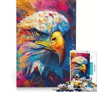 Rompecabezas de 1000 Piezas para Adultos: Águila expresiva, Juegos relajantes, ejercita tu Cerebro y Tus Manos, cumpleaños y Navidad 50x75cm