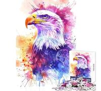 Rompecabezas de 1000 Piezas para Adultos águila majestuosa en Color decoración del hogar Juguetes Regalo Divertido Juego práctico descompresión Intelectual tamaño 38x26cm