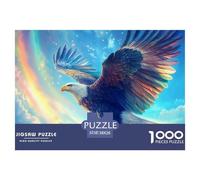 Rompecabezas De 1000 Piezas para Adultos Águila,Materiales Reciclables De Primera Calidad E Impresión De Alta Definición,Juego Familiar,Regalos para Amantes O Amigos(Colorful Eagle) 38x26cm/1000pcs