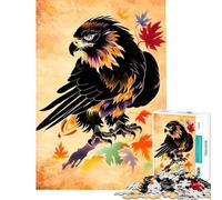 Rompecabezas de 1000 Piezas para Adultos Águila Negra Arte Tradicional Desafío Educativo Una Obra de Arte Juguetes Antiestrés para Mayores de 14 años (38x52cm)