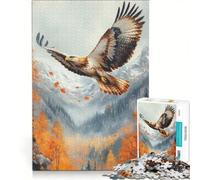 Rompecabezas de 1000 Piezas para Adultos Águila Real en pleno Vuelo, Juego Imposible, análisis y lógica, fortalece el Amor Entre Parejas 50x75cm