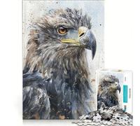 Rompecabezas de 1000 Piezas para Adultos: Águilas con Mirada severa, decoración de Pared, Juguete para la interacción Entre Padres e Hijos, cumpleaños 38x52cm