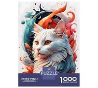 Rompecabezas De 1000 Piezas para Adultos Ai Cat Or Vector Cat Rompecabezas para Adultos Juego De Ingenio para La Diversión Familiar Cumpleaños 70x50cm/1000pcs
