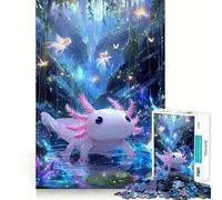 Rompecabezas de 1000 Piezas para Adultos Ajolote en un Bosque Encantado Juego Limpio para armar,Divertido y Relajante Ideal para cumpleaños (38x26cm)