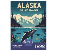 Rompecabezas De 1000 Piezas para Adultos Alaska The Last Frontier Vintage Rompecabezas para Adultos Juegos Divertidos Decoración De Pared Cumpleaños Y Navidad 52x38cm/1000pcs