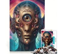 Rompecabezas de 1000 Piezas para Adultos: Alienígena Extraterrestre, Juegos Familiares, ejercita tu Cerebro y Tus Manos, Toda la Familia 50x75cm