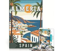 Rompecabezas de 1000 Piezas para Adultos: Almería, España Arte de Viaje, Juguete Educativo, Actividades Divertidas para Hacer en casa, Ideal para cumpleaños y Navidad 38x26cm