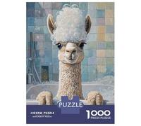 Rompecabezas De 1000 Piezas para Adultos Alpaca Bath Time Rompecabezas para Adultos Juegos De Relajación Una Obra De Arte Regalos para Amigos Y Familiares 38x26cm/1000pcs