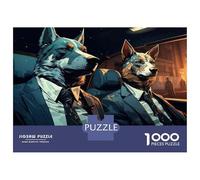 Rompecabezas De 1000 Piezas para Adultos Alpha Wolves in Urban Suits Rompecabezas para Adultos Juegos Familiares Regalo De Cumpleaños Cumpleaños Y Navidad 52x38cm/1000pcs