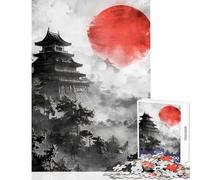 Rompecabezas de 1000 Piezas para Adultos Amanecer en el Castillo de Edo Juguetes antiestrés Grandes Regalos y Juguetes para Juegos educativos Entrena tu Cerebro y Tus Manos Tamaño 38x52cm