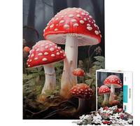 Rompecabezas de 1000 Piezas para Adultos Amanita Muscaria Juego Imposible para Juego Educativo Desafío Juguete Regalos Ideas Aprendizaje Educativo (Tamaño 38x26cm)