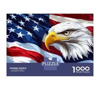 Rompecabezas De 1000 Piezas para Adultos American Bald Eagle Rompecabezas para Adolescentes Juego De Ingenio Análisis Y Lógica Difícil Y Desafiante 52x38cm/1000pcs
