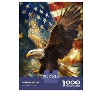 Rompecabezas De 1000 Piezas para Adultos American Bald Eagle Rompecabezas para Adultos Juegos Relajantes Regalo De Cumpleaños Regalos Y Cumpleaños Únicos 52x38cm/1000pcs