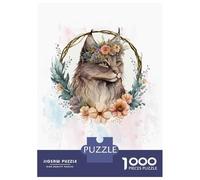 Rompecabezas De 1000 Piezas para Adultos American Bobtail Cat Art Rompecabezas para Adolescentes Juegos Familiares Difícil Difícil Interacción Entre Padres E Hijos 70x50cm/1000pcs