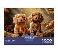 Rompecabezas De 1000 Piezas para Adultos American Cocker Spaniel Rompecabezas Juego De Ingenio Una Obra De Arte Cumpleaños Y Navidad 52x38cm/1000pcs