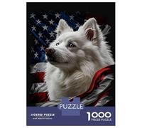 Rompecabezas De 1000 Piezas para Adultos American Eskimo America Rompecabezas para Adultos Juegos Relajantes para La Diversión Familiar Interacción Entre Padres E Hijos 52x38cm/1000pcs