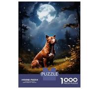 Rompecabezas De 1000 Piezas para Adultos American Pit Bull Terrier Rompecabezas Juego De Ingenio Carrera De Velocidad De Manos Interacción Entre Padres E Hijos 52x38cm/1000pcs