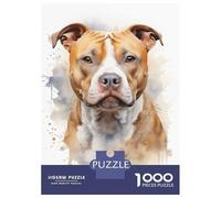 Rompecabezas De 1000 Piezas para Adultos American Staffordshire Dog Rompecabezas para Adultos Juegos De Relajación Una Obra De Arte Regalos para Amigos Y Familiares 70x50cm/1000pcs