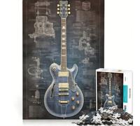 Rompecabezas de 1000 Piezas para Adultos Anatomía de la Guitarra eléctrica, Juguete Educativo, para Relajarse intelectualmente, colección de Artistas, Bellas Artes 38x52cm