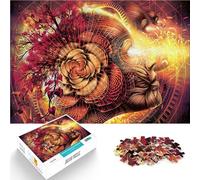 Rompecabezas de 1000 Piezas para Adultos Anatomía Floral Hecho de cartón para Mayores de 14 años para la Noche de Juegos y diversión Familiar Colección de Artistas, Bellas Artes tamaño:26x38cm