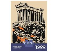 Rompecabezas De 1000 Piezas para Adultos Ancient Greek Temple with Stone Steps Rompecabezas para Adultos Juego Familiar Carrera De Velocidad Manual Desafiante para Completar 70x50cm/1000pcs
