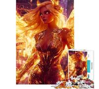 Rompecabezas de 1000 Piezas para Adultos Ángel de Fuego en la Ciudad Juego práctico de Carreras de Velocidad Oferta Toda la Familia (tamaño 38x52cm)