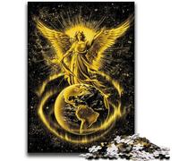 Rompecabezas de 1000 Piezas para Adultos, ángel Volando sobre la Tierra para Mayores de 14 años, Regalos interesantes para Reducir el estrés para Amigos y Familiares, 26x38cm