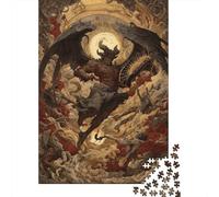Rompecabezas De 1000 Piezas para Adultos Angel Vs. Demon Battle Art Print Rompecabezas Juguetes Antiestrés Decoración del Hogar Difícil Y Desafiante 38x26cm/1000pcs
