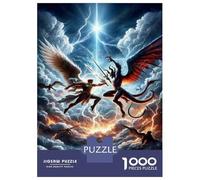 Rompecabezas De 1000 Piezas para Adultos Angel Vs Demon Epic Battle Artwork Rompecabezas para Adolescentes Juguetes De Bricolaje Desafío Difícil Juego Desafiante Regalos 38x26cm/1000pcs