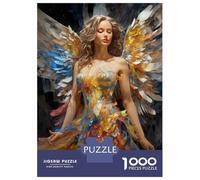 Rompecabezas De 1000 Piezas para Adultos Angel Wings Dress for Women Rompecabezas para Adultos Análisis Práctico del Juego Y Lógica Interacción Entre Padres E Hijos 52x38cm/1000pcs