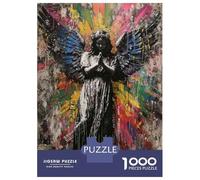 Rompecabezas De 1000 Piezas para Adultos Angel Wings Wall Art Print Rompecabezas para Adultos Juego Familiar Carrera De Velocidad Manual Desafiante para Completar 70x50cm/1000pcs