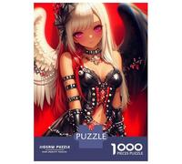 Rompecabezas De 1000 Piezas para Adultos Angel with Red and White Hair Rompecabezas para Adultos Juegos De Relajación Una Obra De Arte Regalos para Amigos Y Familiares 38x26cm/1000pcs