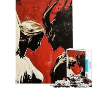 Rompecabezas de 1000 Piezas para Adultos Ángel y Demonio Juguete antiestrés de 1000 Piezas Regalo de cumpleaños Juego desafiante Regalos (50x75cm)