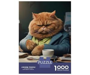 Rompecabezas De 1000 Piezas para Adultos Angry Cat In Office Rompecabezas Juego Familiar para La Diversión Familiar Oferta como Regalo para Toda La Familia 70x50cm/1000pcs